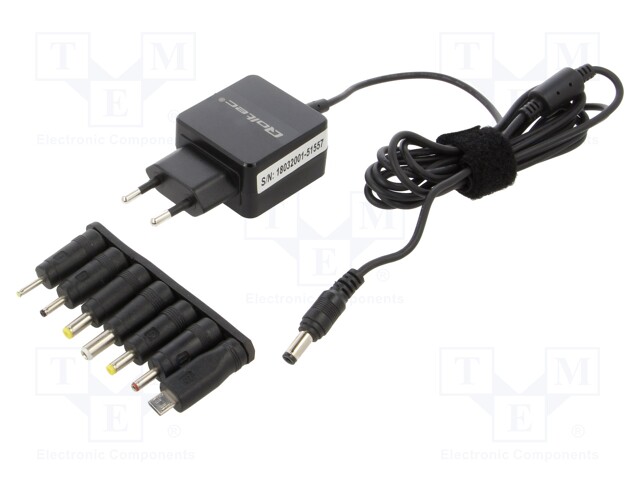 Power supply: switched-mode; universal,plug; 5VDC; 3A; 15W