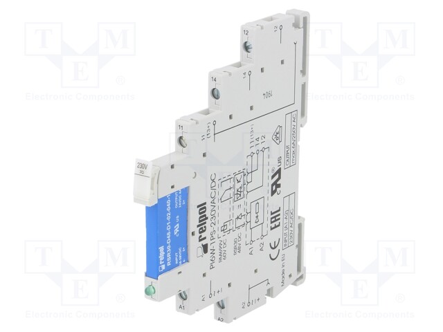 Relay: interface; SPST-NO; Ucoil: 230VDC; Ucoil: 230VAC; 2A