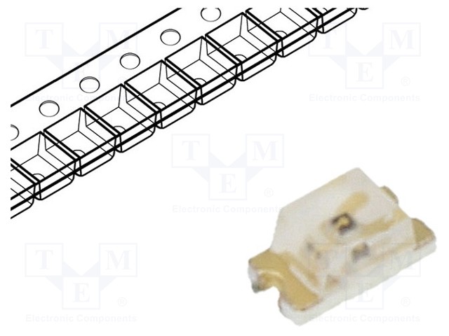 LED; SMD; 0603; yellow green; 18÷35mcd; 1.6x0.8x0.8mm; 130°; 2÷2.4V