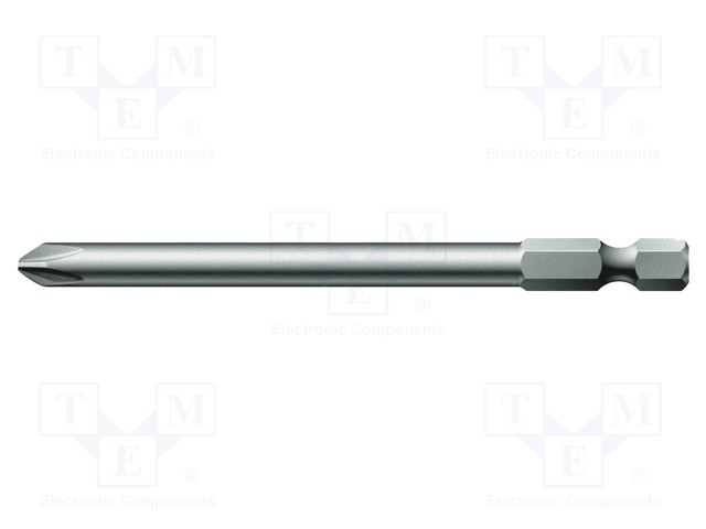 Screwdriver bit; Phillips; PH1; Overall len: 89mm