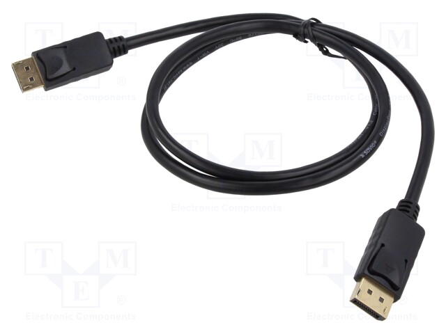 Cable; DisplayPort 1.2; DisplayPort plug,both sides; Len: 1m
