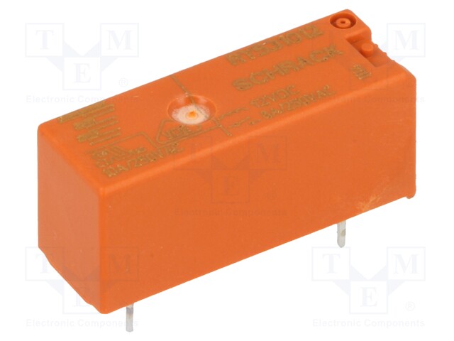 Relay: electromagnetic; SPST-NO; Ucoil: 12VDC; 8A/250VAC; 8A/30VDC