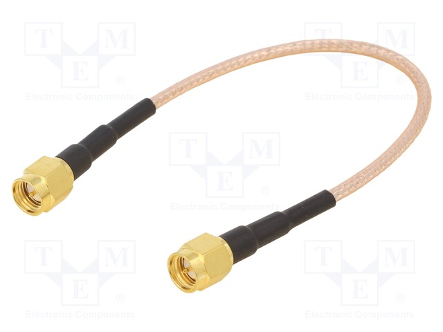 Cable; 50Ω; 0.15m; SMA plug,both sides; shielded; -65÷150°C