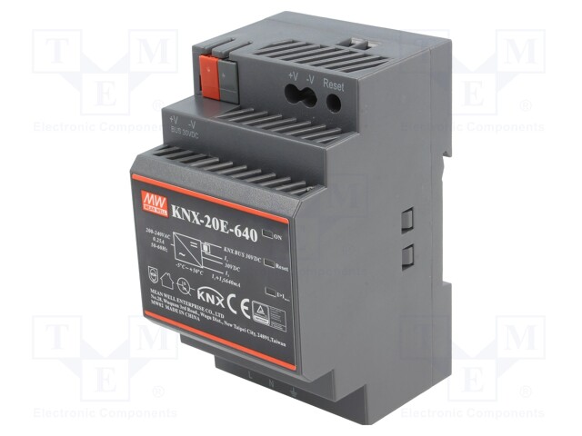 Power supply: KNX / EIB; KNX-20E; IP20; 180÷264VAC; 254÷370VDC