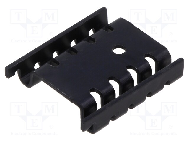 Heatsink: extruded; U; TO220; black; L: 29mm; aluminium; anodized