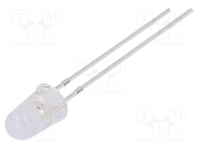 LED; 5mm; green; 2180÷3000mcd; 100°; 20mA; 2.9÷3.4V; Front: convex