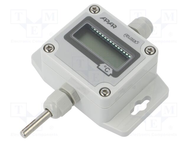 Converter: temperature; OUT 1: 0÷10V; Body dim: 58x94x35mm; IP65