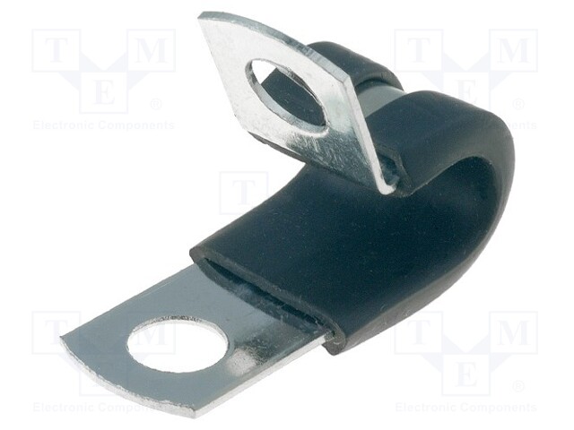 Fixing clamp; ØBundle : 7.9mm; W: 12.7mm; steel; Ømount.hole: 6.7mm