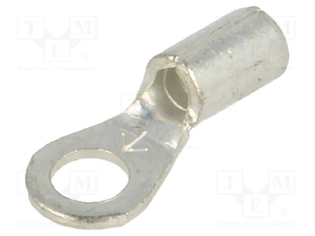 Ring terminal; M3,5; crimped; for cable; non-insulated; copper