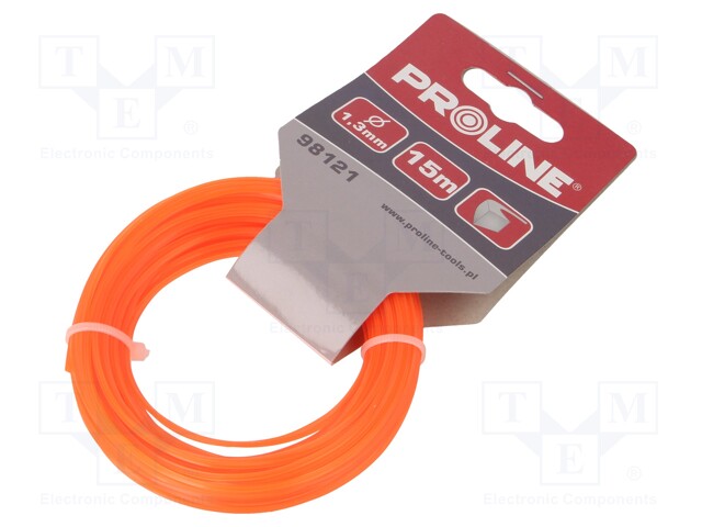 Trimmer line; L: 15m; Mat: nylon; Shape: square; Size: 1.3mm