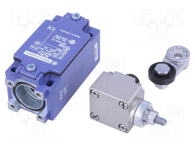 Limit switch; lever R 41mm, plastic roller Ø22mm; NO + NC; 10A