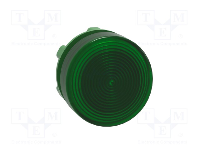 Indicator Lens, Green, Round, 22 mm, Pilot Light Head