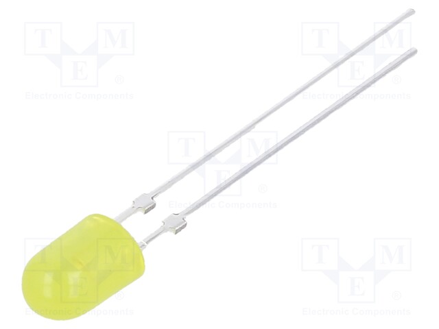 LED; oval; 5.1x4.3mm; yellow; 8400÷10000mcd; 100/40°; Front: convex