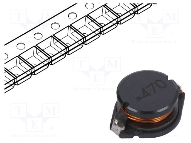 Power Inductor (SMD), 100 µH, 1.7 A, Unshielded, 3.2 A, SDR1806 Series, 18.3mm x 14mm x 6.6mm