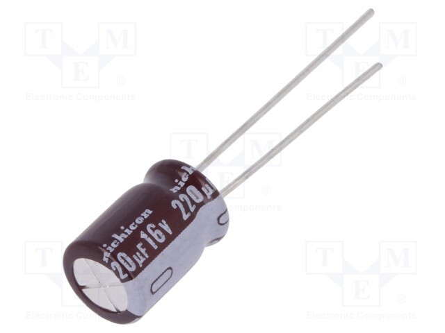 Capacitor: electrolytic; low impedance; THT; 220uF; 16VDC; ±20%