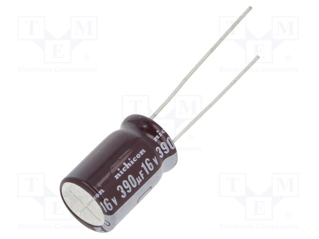 Capacitor: electrolytic; low impedance; THT; 390uF; 16VDC; ±20%