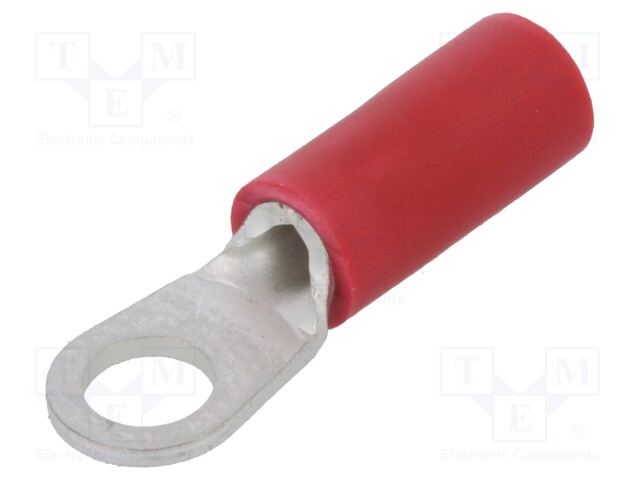 Ring terminal; M3,5; Ø: 3.7mm; 0.5÷1.5mm2; crimped; for cable; red