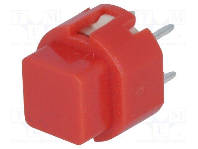 Switch: keypad; Pos: 2; SPST-NO; 0.01A/35VDC; red; Mounting: THT