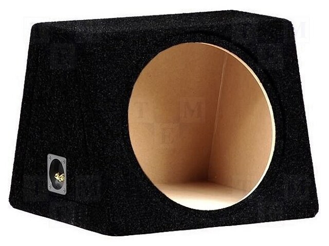 Car loudspeaker enclosure; MDF; black; textil; 50l; 380mm