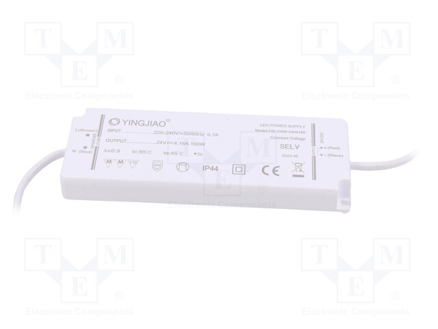 Power supply: switched-mode; LED; 100W; 24VDC; 4.16A; 220÷240VAC