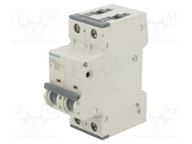 Circuit Breaker, MCB, 5SY6, 1P+N, 6 kA, 230 V, 2 A