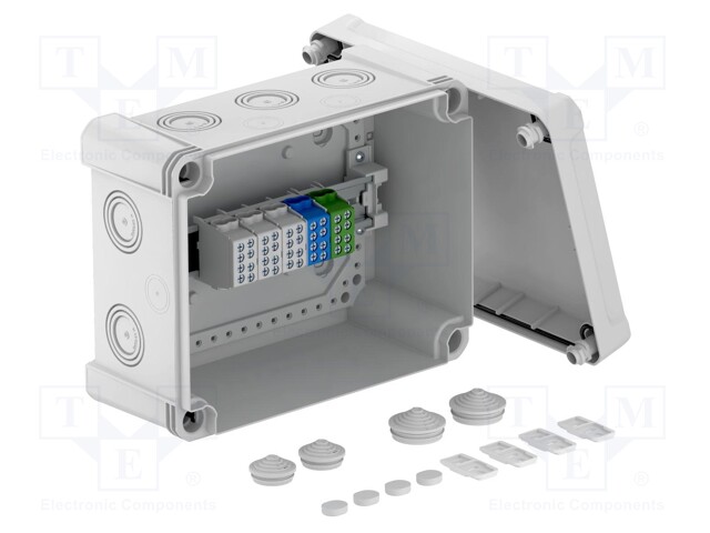 Enclosure: junction box; X: 191mm; Y: 241mm; Z: 126mm; polycarbonate