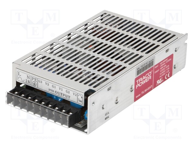 Power supply: switched-mode; modular; 60W; 5VDC; 159x95x38mm; 6A