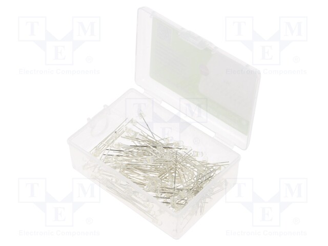 3mm; white warm; 30°; Kit: LED; 2700-3300K; plastic box; 100pcs.