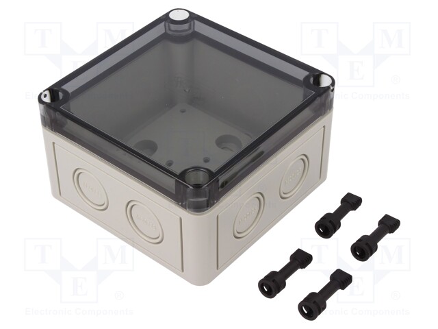 Enclosure: multipurpose; X: 110mm; Y: 110mm; Z: 66mm; TK PS; grey