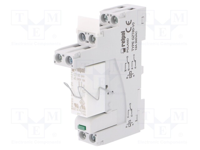 Relay: interface; SPDT; Ucoil: 24VDC; 16A; 16A/250VAC; 16A/24VDC