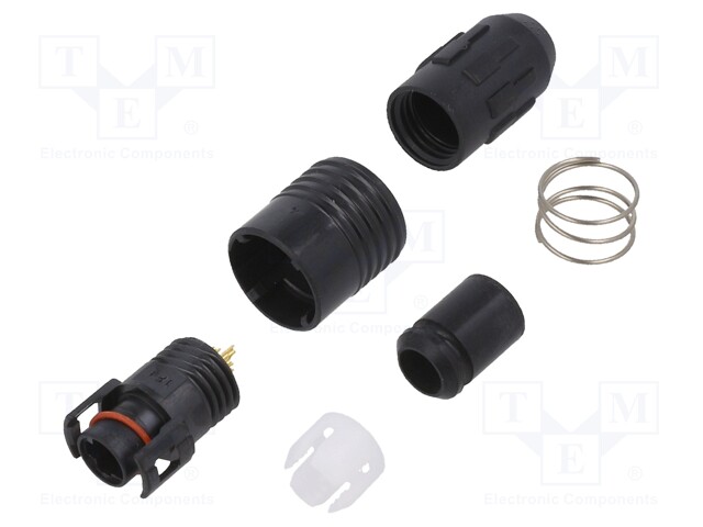 Plug; Connector: circular; HR30; male; PIN: 6; push-pull; 2A; 26AWG