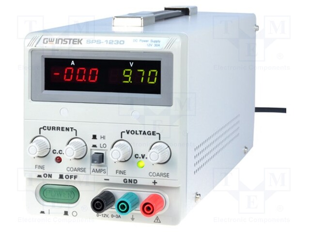 Power supply: laboratory; Channels: 1; 0÷12V; 0÷30A; Plug: EU