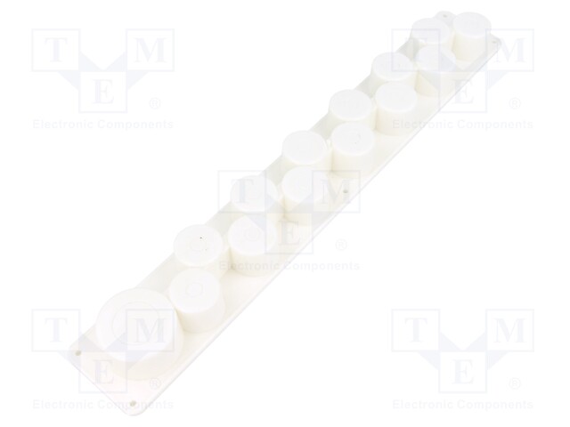 Multigate grommet; TPE (thermoplastic elastomer); white; IP30