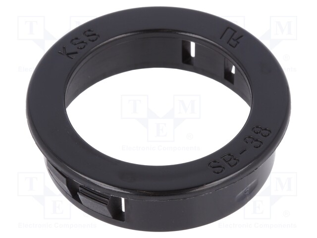 Grommet; Ømount.hole: 38.1mm; Øhole: 29mm; black