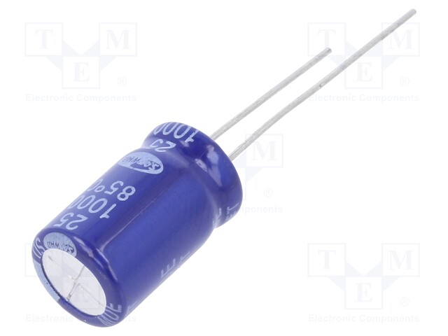 Capacitor: electrolytic; THT; 1000uF; 25VDC; Ø10x16mm; ±20%; 2000h