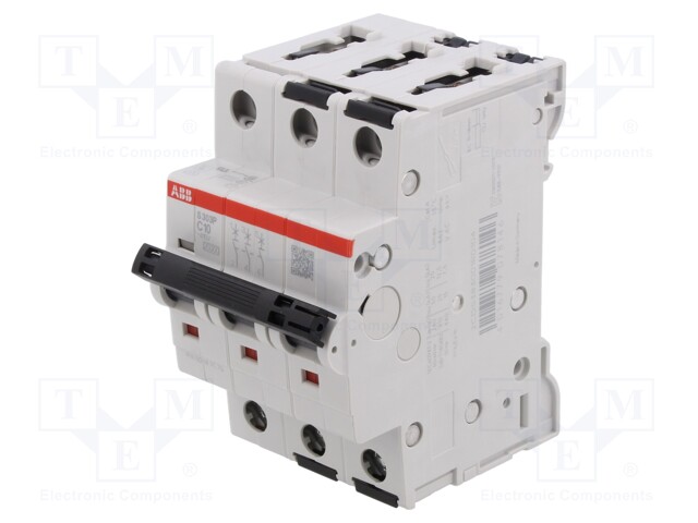 Circuit breaker; 415VAC; 10A; for DIN rail mounting; Charact: C