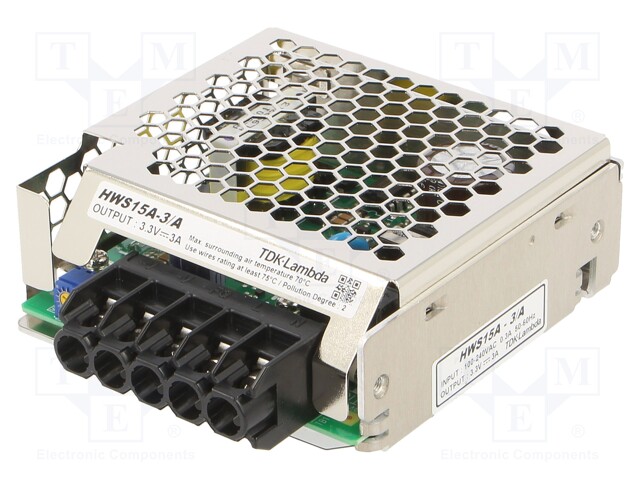 Power supply: industrial; single-channel,universal; 3.3VDC; 3A