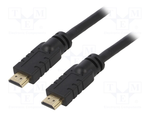 Cable; HDMI 1.4; HDMI plug,both sides; 15m; black