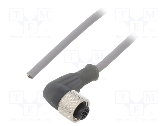 Connection lead; M12; PIN: 3; angled; 3m; plug; 250VAC; 3.1A; IP67