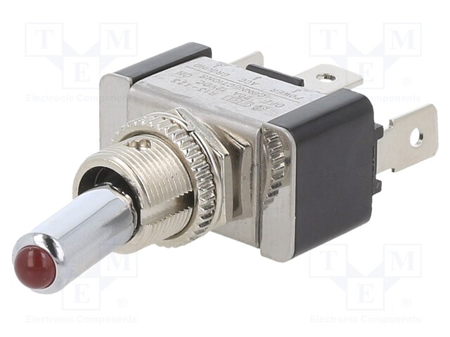 Switch: toggle; Pos: 2; SPST; OFF-ON; 20A/12VDC; -20÷85°C; 50mΩ