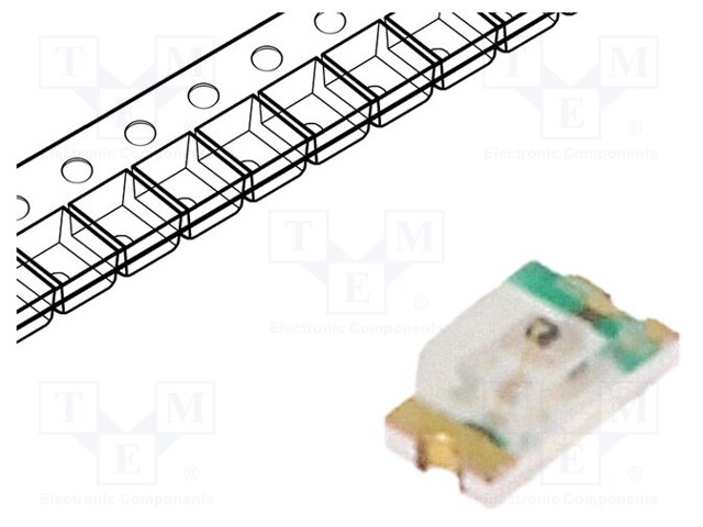 LED; SMD; 0603; amber; 80÷120mcd; 1.6x0.8x0.6mm; 130°; 1.5÷2.4V