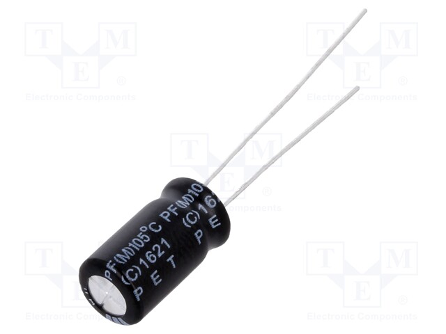 Capacitor: electrolytic; THT; 47uF; 50VDC; Ø6.3x11mm; Pitch: 2.5mm