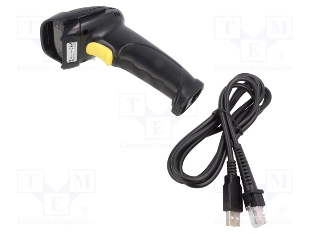 Barcode scanner; black; Interface: USB; 1D