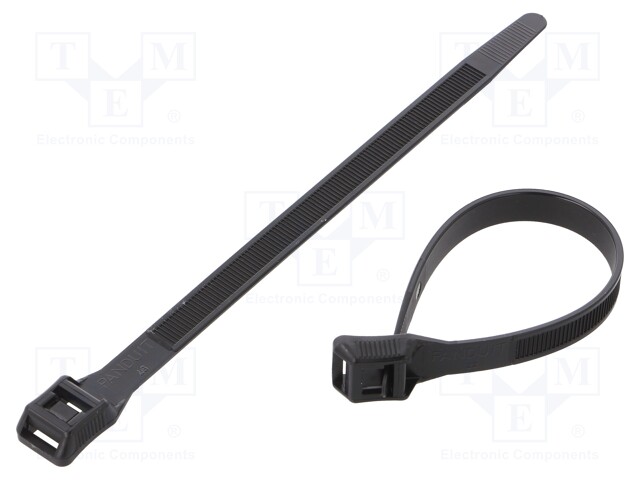 Cable tie; L: 173mm; W: 8.9mm; polyamide; 552N; black; Ømax: 40mm