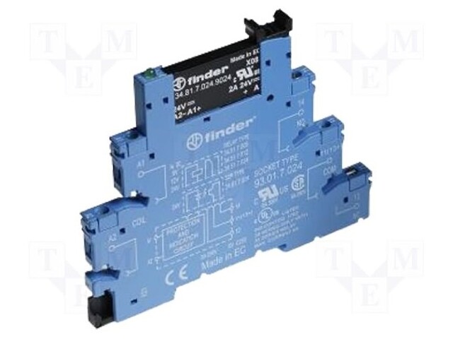 Relay: interface; SPST-NO; Ucoil: 24VDC; 0.1A; 0.1A/48VDC; IP20