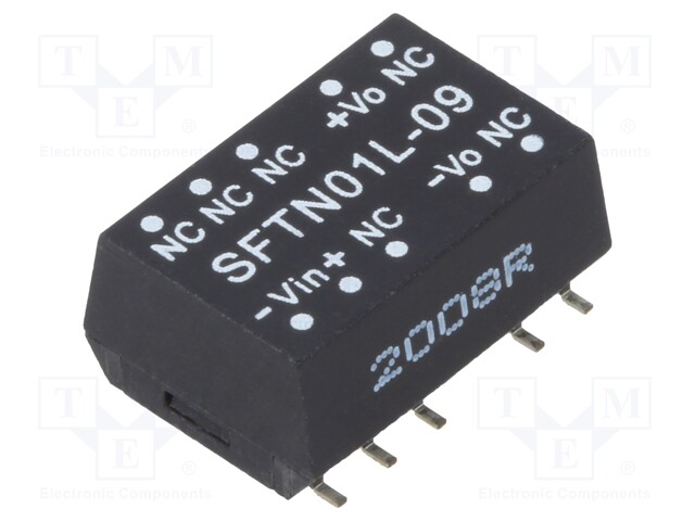 Converter: DC/DC; 1W; Uin: 4.5÷5.5V; 9VDC; Iout: 11.1÷111mA; SMD