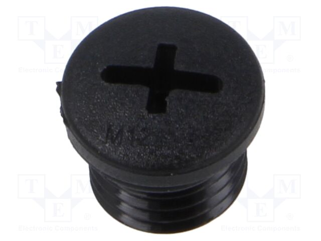 Stopper; polyamide; black; IP68; Entrelec; Gland: M12; 10mm