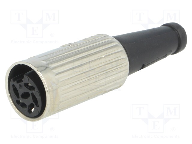 Plug; DIN; female; PIN: 5; Layout: 240°; straight; for cable; 34V; 2A