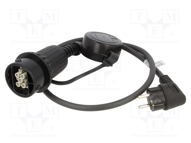 Cable: eMobility; 230V; 2.3kW; IP44; charging electric cars; 0.96m