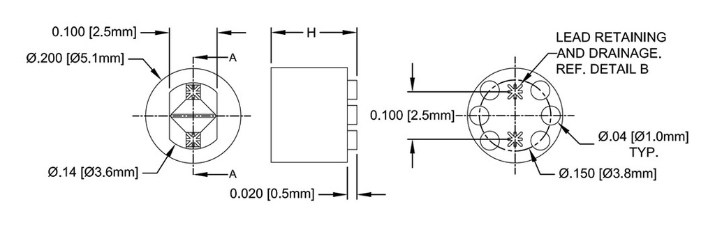 Spacer sleeve; LED; Øout: 5.1mm; ØLED: 3mm,5mm; L: 19.6mm; natural